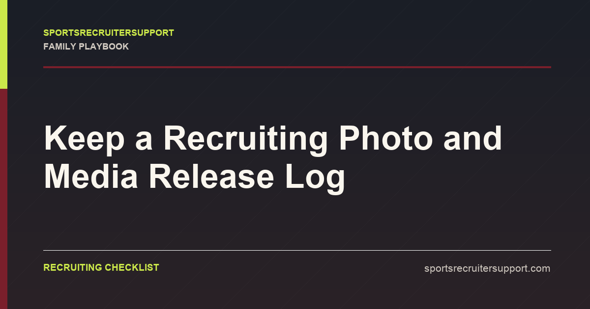 Keep a Recruiting Photo and Media Release Log illustration