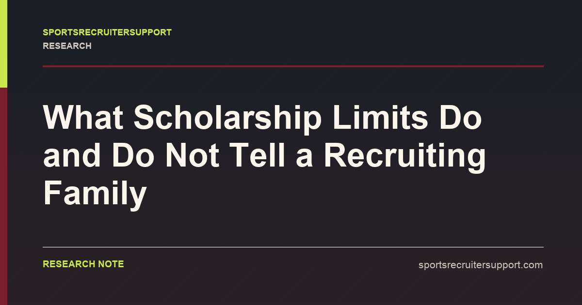 Athletic scholarship planning notes on October 22, 2026