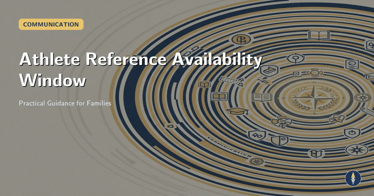 Athlete Reference Availability Window illustration
