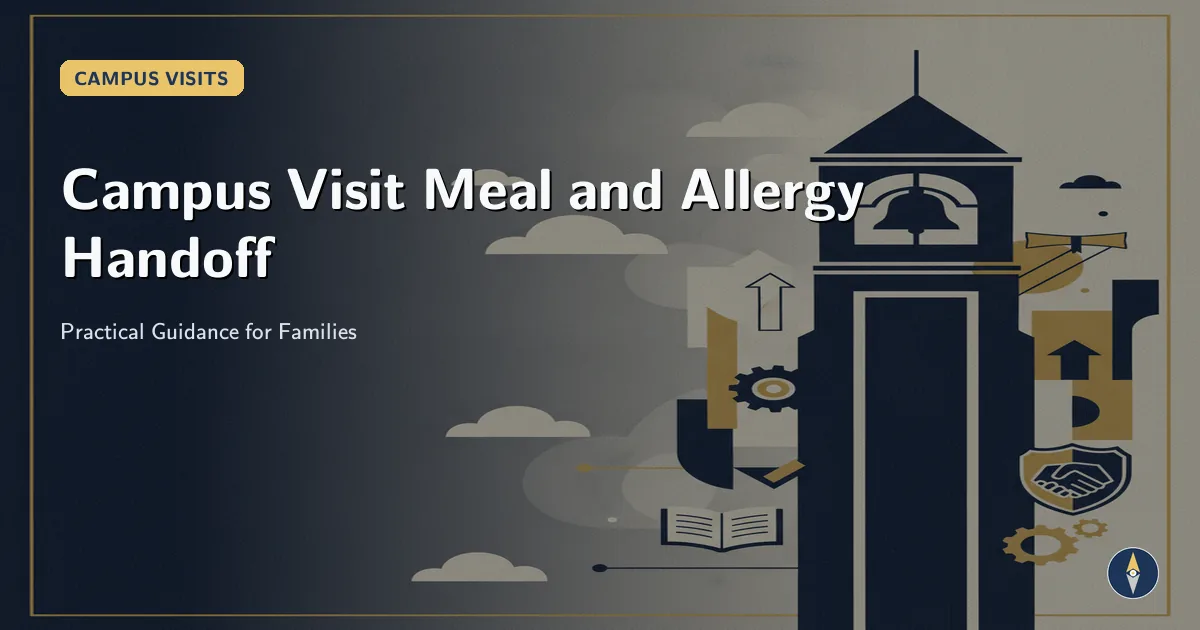 Campus Visit Meal and Allergy Handoff illustration