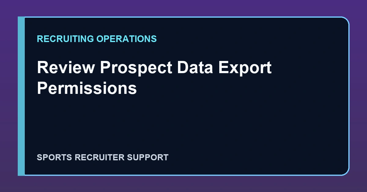 Review Prospect Data Export Permissions illustration