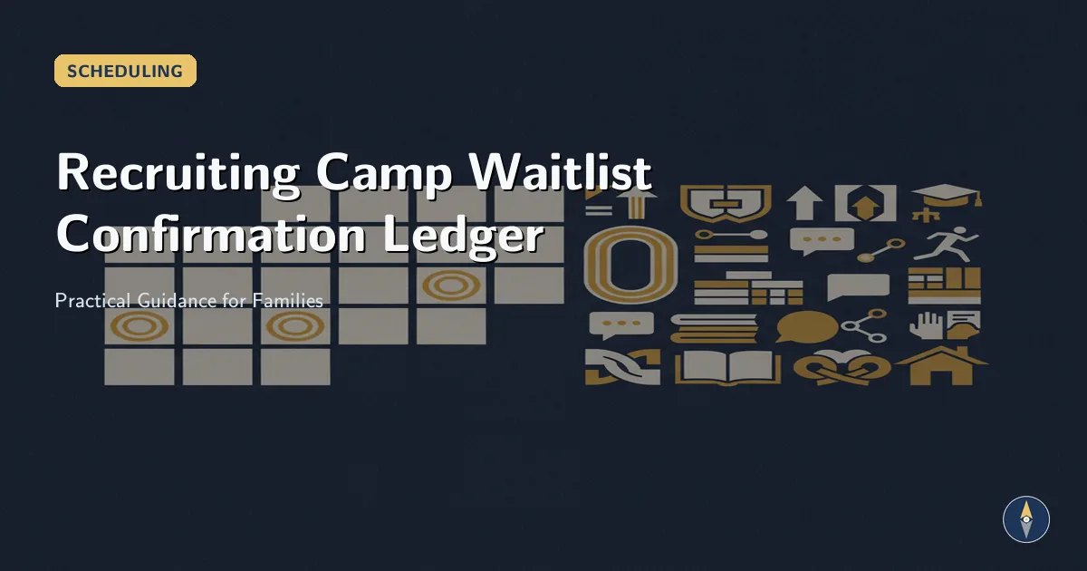 Recruiting Camp Waitlist Confirmation Ledger illustration